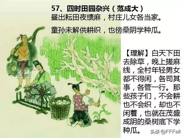 四时田园杂兴其二十五拼音版